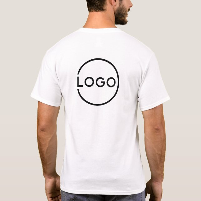 Custom Business Logo T-Shirt (Back)