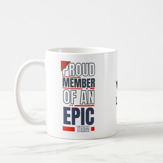 Custom Business Logo Teamwork Motivational Office Coffee Mug (Left)