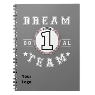 Custom Business Logo Teamwork Motivational Office Notebook
