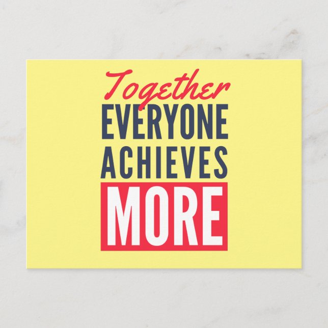 Custom Business Logo Teamwork Motivational Office Postcard (Front)