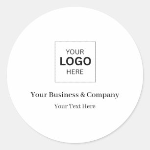 Custom Business Logo Template Classic Round Sticker