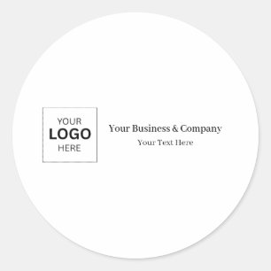 Custom Business Logo Template Classic Round Sticker