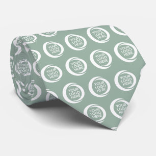 Custom Business Logo Template Sage Green Tie