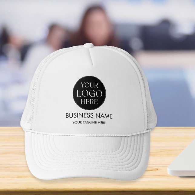 Custom Business Logo Template Trucker Hat (In situ)