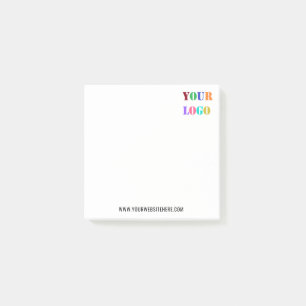 Custom Business Logo Text Branded Post-it® Notes