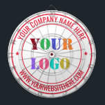 Custom Business Logo Text Company Dart Board<br><div class="desc">Custom Colours and Fonts - Design Your Own Dartboards with Simple Personalised Your Company Logo and Name Website or Custom Text Professional Design Promotional Business Dart Board / Gift - Add Your Logo - Image or Photo - QR Code / Name - Company / Website or Phone , E-mail /...</div>