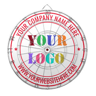 Custom Business Logo Text Company Dart Board