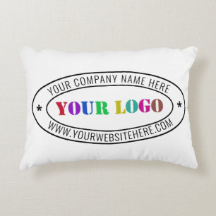 Custom Business Logo Text Company Pillow Template
