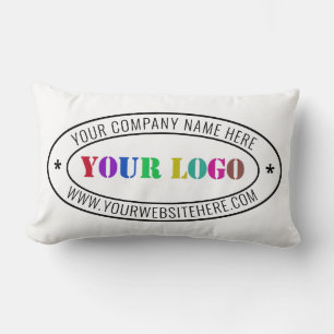 Custom Business Logo Text Company Pillow Template
