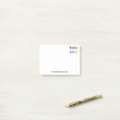 Custom Business Logo Text Company Post-it® Notes (On Desk)