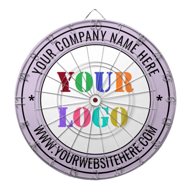 Custom Business Logo Text Dart Board - Your Colour (Front)