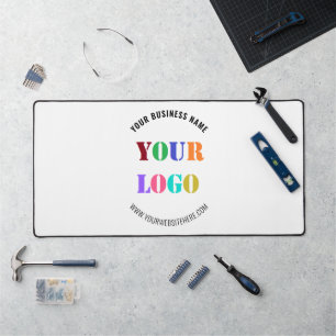 Custom Business Logo Text Desk Mat Choose Colours