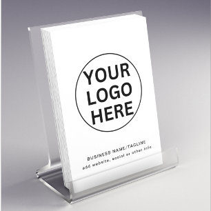 Custom Business Logo & Text l Black & White Promo Flyer