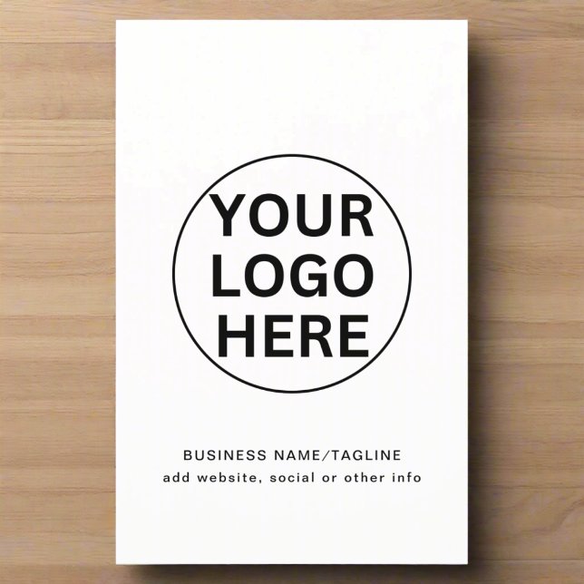 Custom Business Logo & Text l Black & White Promo Flyer (Creator Uploaded)