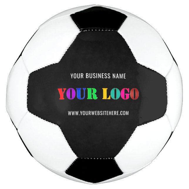 Custom Business Logo Text Personalised Soccer Ball (Front)
