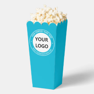 Custom Business Logo Text Popcorn Boxes Template