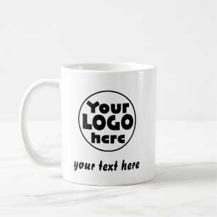 Custom Business Logo Text  Professional Company Coffee Mug