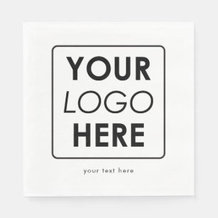 Custom Business Logo & Text Professional Napkin