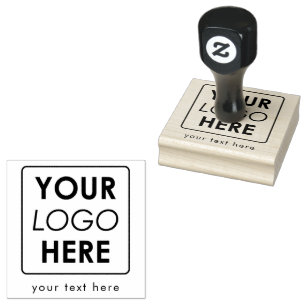 Custom Business Logo & Text Professional Rubber Stamp
