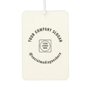 Custom Business Logo Text Promotional Branding Car Air Freshener