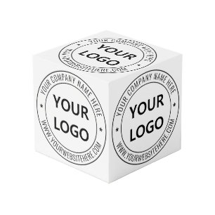Custom Business Logo Text Promotional Cube Example
