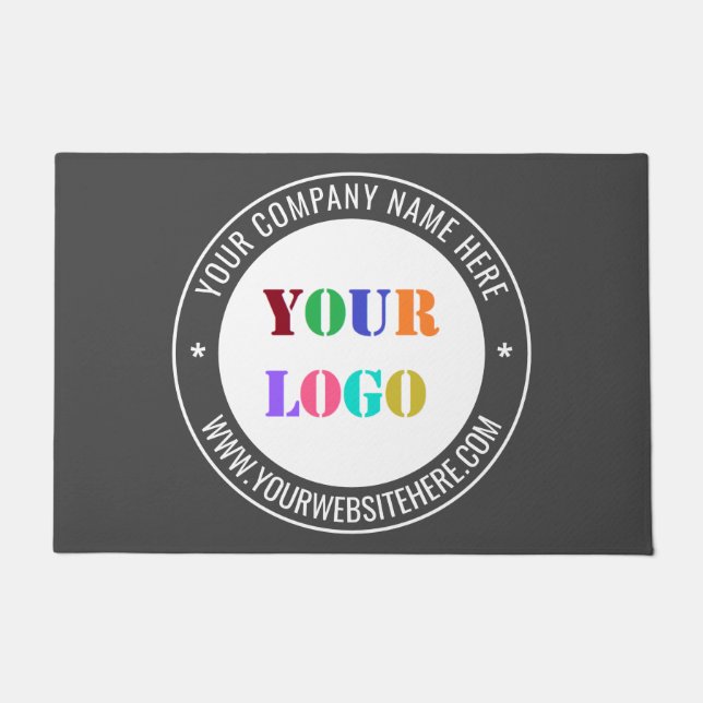 Custom Business Logo Text Promotional Doormat (Front)