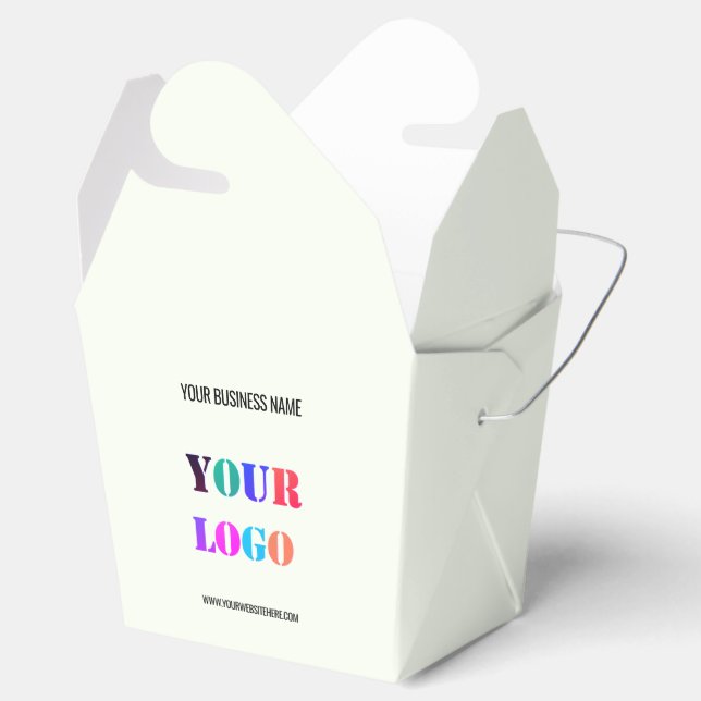 Custom Business Logo Text Promotional Favour Boxes (Opened)