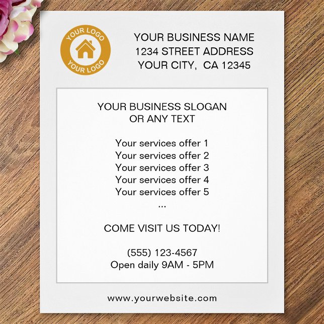 Custom Business Logo Text Promotional Offer Flyer (Creator Uploaded)