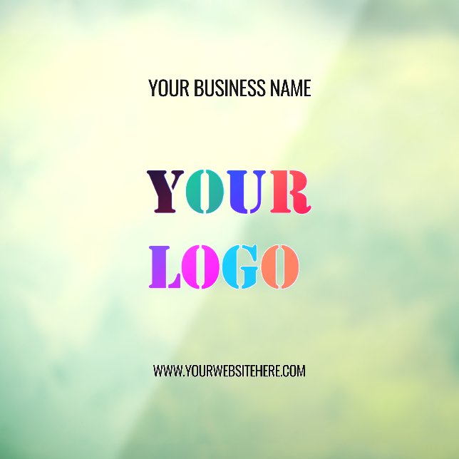 Custom Business Logo Text Promotional Window Cling (Sheet 3)