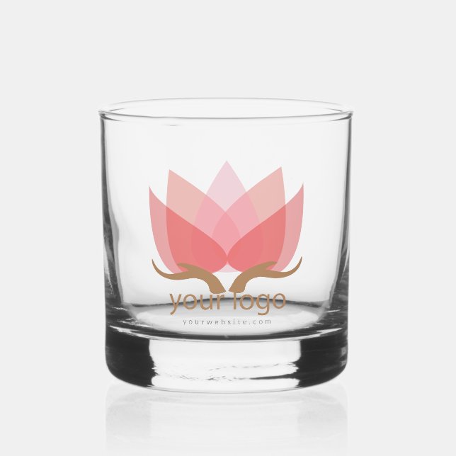 Custom Business Logo Upload ID621 Whiskey Glass (Front)