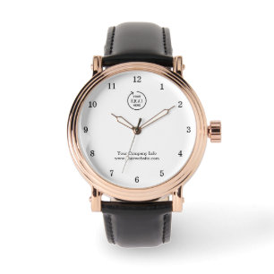 Custom Business Logo Watch – White Corporate Gift