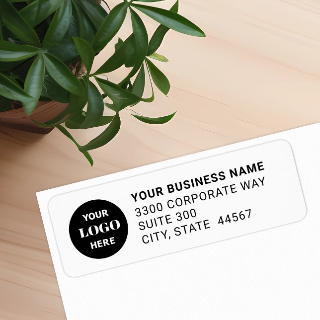 Custom Business Logo White Return Address Label (Creator Uploaded)