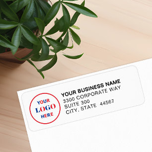 Custom Business Logo White Return Address Label