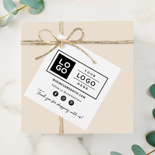 Custom Business Logo White Social Media Favour Tags