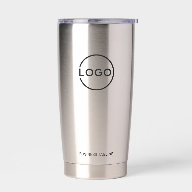 Custom Business Logo with Custom Text Insulated Tumbler (Left)