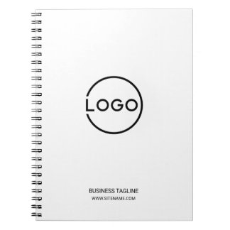 Custom Business Logo with Custom Text Notebook