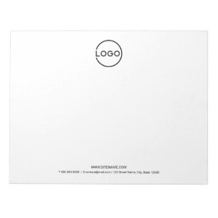Custom Business Logo with Custom Text Notepad