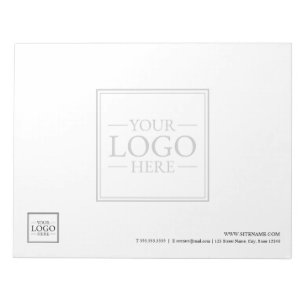 Custom Business Logo with Custom Text Notepad