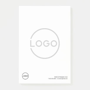 Custom Business Logo with Custom Text Post-it Notes