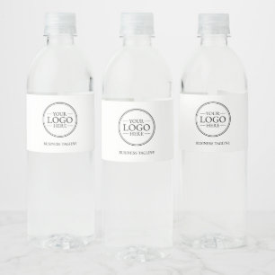 Custom Business Logo with Custom Text Water Bottle Label