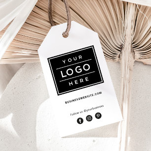Custom Business Logo with Social Media Product Gift Tags