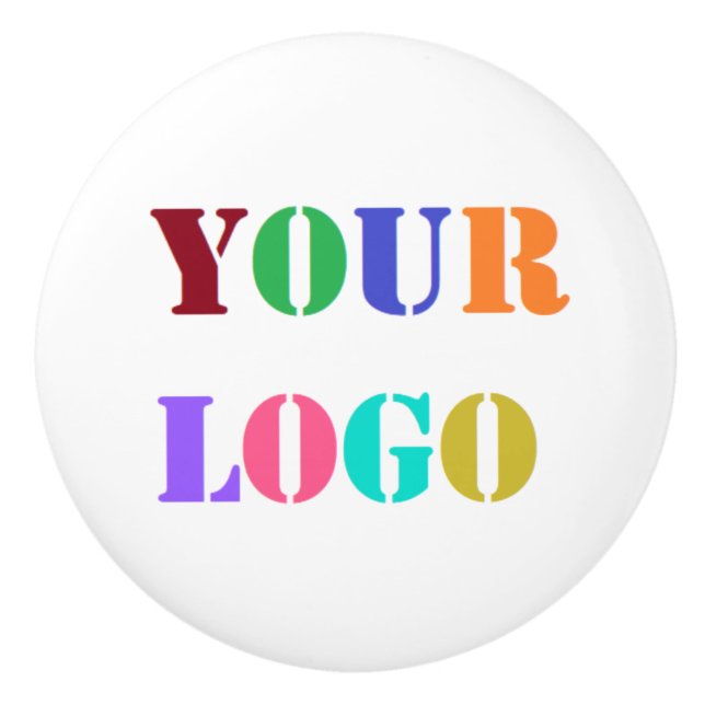 Custom Business Logo Your Company Ceramic Knob (Front)