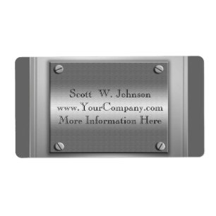 Custom Business Metal Look Labels
