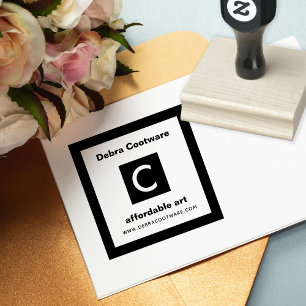 Custom Business Monogram Rubber Stamp