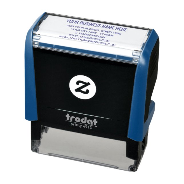 Custom Business Name Address Phone E-mail Website Self-inking Stamp (Product)
