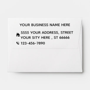 Custom Business Name Address Phone Info Envelope