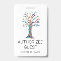 Custom Business Name Authorised Guest Badge