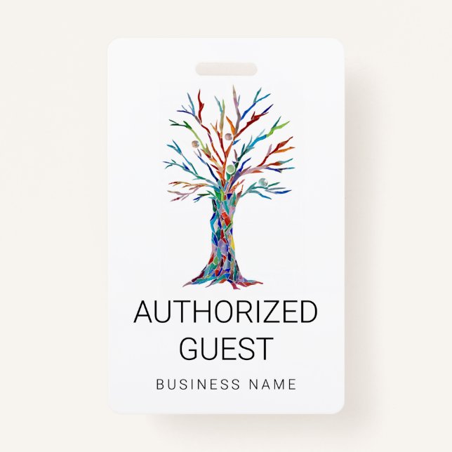Custom Business Name Authorised Guest Badge ID Badge (Front)