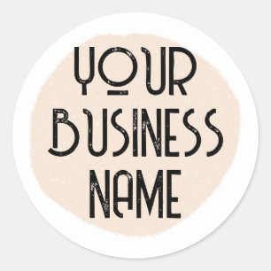 Custom Business Name Minimal Simple Professional Classic Round Sticker