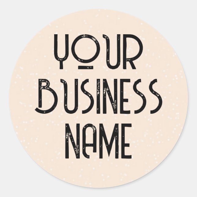 Custom Business Name Minimal Simple Professional Classic Round Sticker (Front)